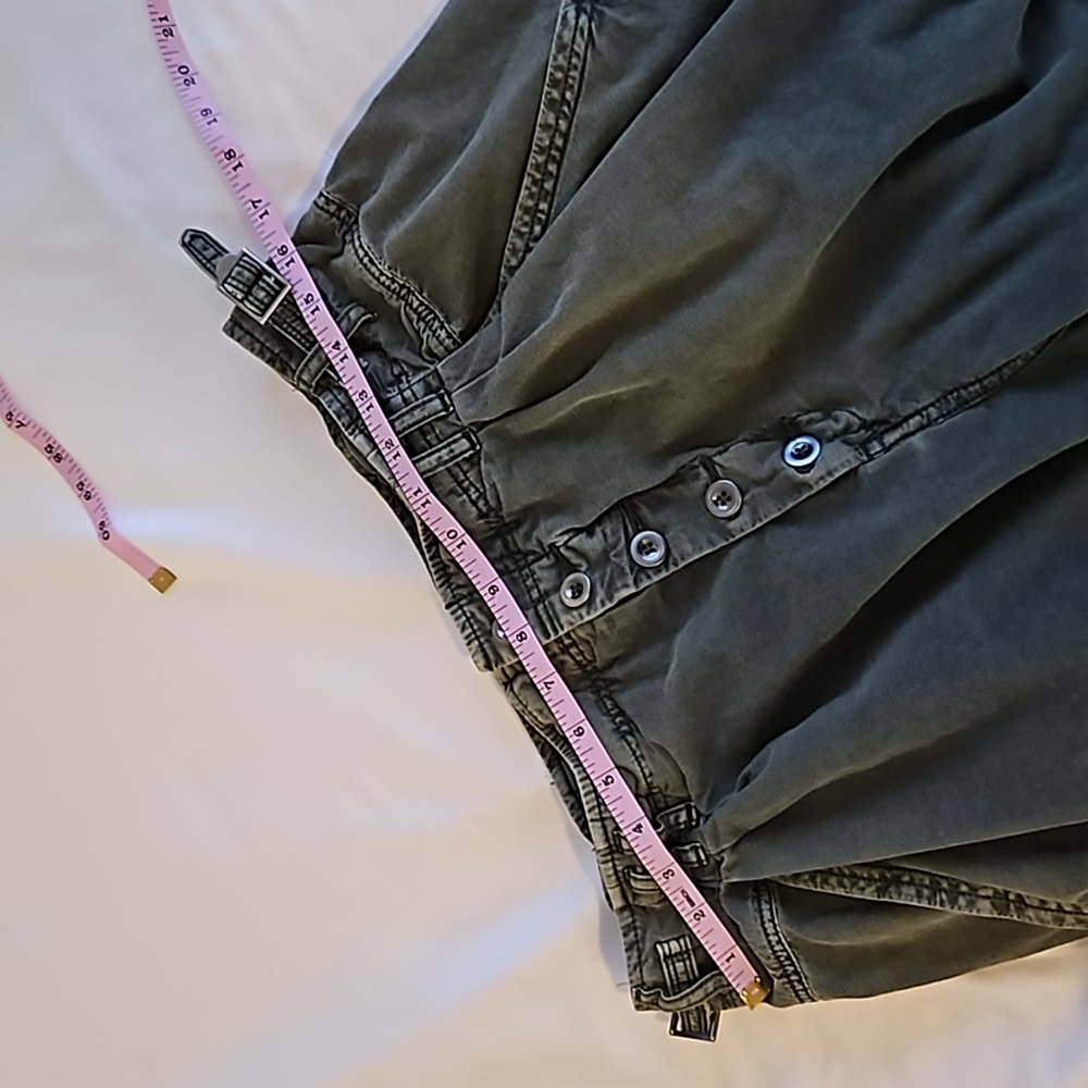 FREE PEOPLE Compass Star Cotton Green Trousers Size 12 - Picture 12 of 13
